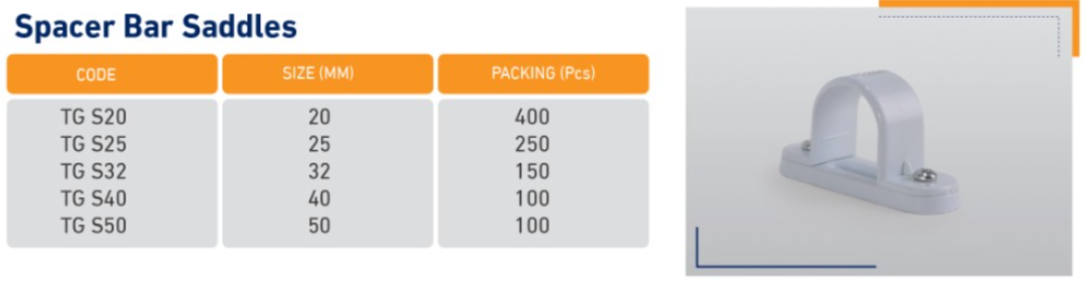 Spacer Bar Saddles